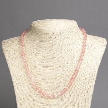Chalcedony Bead Necklace, single smooth bead, diameter 6(±)mm, length 45cm+