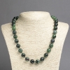 Zoisite Natural Stone Necklace Smooth Ball 12mm, 45cm+ Length