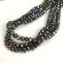 Beads Czech Crystal on a Bead Wire with Faceted Rondelle, 8x6 mm, length 40-42 cm +