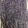 Czech Glass Beads on Thread, Purple Transparent Faceted Rondelle, 6x5 mm, 40 cm length