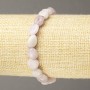 Elastic Bracelet with Natural Kunzite Beads, faceted 8x11mm
