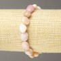 Bracelet Pink Opal Natural Stone Faceted Beads, diameter 8x9mm±, length 18cm± (stretch)
