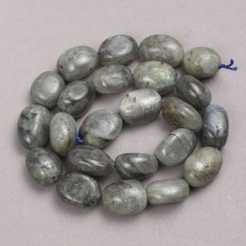 Labordorite Faceted Beads on Thread, 16x13 mm, about 40 cm length