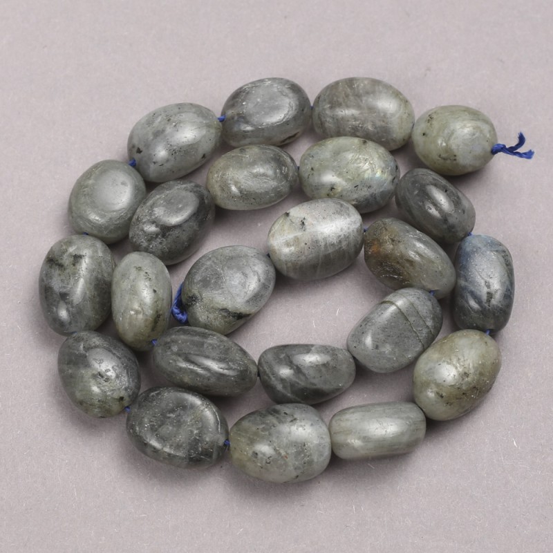Labordorite Faceted Beads on Thread, 16x13 mm, about 40 cm length