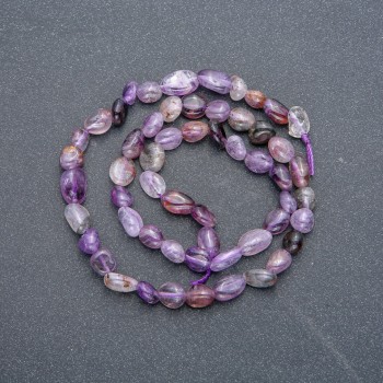 Amethyst Beads on Thread – Amethyst Faceted Beads 7×5 mm, 40 cm Length +