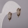 Hooks for earrings with rhinestones bronze color 17×14×5mm price per pair