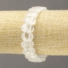 Elastic bracelet with natural stone Mountain Crystal, faceted chain, diameter 14×9.5 mm, 5 mm+
