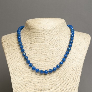 Emperor Jasper Beads Blue (raw) Smooth Round Beads 6mm diameter, length 45cm
