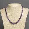 Necklace of natural Amethyst Briolette, diameter 10×7 mm, length 45 cm