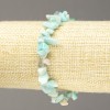 Elastic bracelet with natural amazonite, chips, 7mm+ diameter