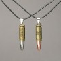 Pair Pendants, Spherical Beads on Cord 45x9mm + -, length 45-50cm