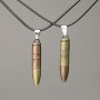 Pair Pendant Beads on Cord 45x8mm + -, length 45-50cm
