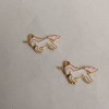 Unicorn Pendant Findings Enamel Finish 9 pcs 22x12 mm