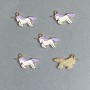 Pendant Findings Unicorn Enamel Finish 9 pcs 22x12mm