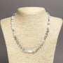 Larimar Bead Necklace - Turquoise Larimar, tumbled, diameter 7x6 mm, length 45 cm
