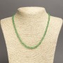 Necklace Nephrite (transparent?) smooth beads, diameter 4–5mm, length 45cm+-(no clasp)