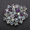 Brooch Pendant from the Accent Series with Callot?lite and Amethyst, Metal Color 57x49mm