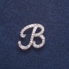 Brooch Initial Letter "V" Silver Color 2.4×2.3 cm