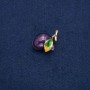 Brooch Pendant Plum 30x22mm +