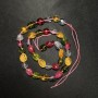 Toned glass beads assorted faceted, diameter 12x8mm±, length 40cm± on thread