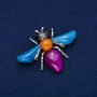 Brooch Butterfly in Silver Metal 47x62 mm +