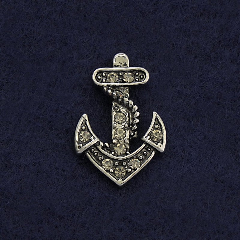 Pendant with Twist "Anchor" 2cm Gray Metal