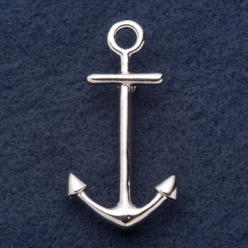 Brooch "Anchor" 5x2.5 cm, gray metal