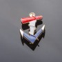 Brooch Anchor 5 x 3 cm gold-tone enamel