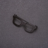 Brooch Glasses Mini Black 42x15mm