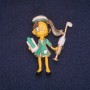 Nurse Brooch Enamel, Gold-Tone Metal 38x46mm