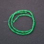 Toned artificial stone beads "Chrysoprase" faceted rondelle, diameter 4×2mm, thread length 38cm