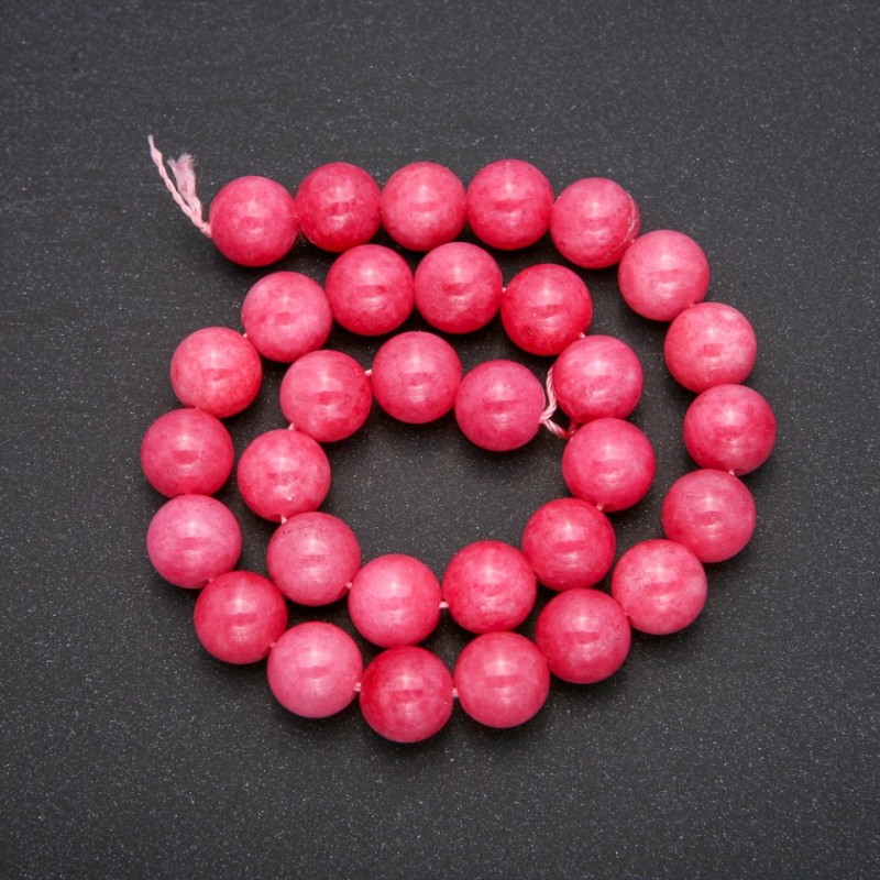 Artificial Tourmaline Beads smooth round 12mm on strand, length 38cm (±)