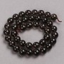 Beads on a Thread of Natural Stone Smoky Topaz Round Bead 10mm diameter, length 39cm +