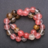 Natural Chalcedony Beads assortment on thread, smooth ball, diameter 12 (+/-) mm, length 37 cm
