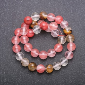 Chalcedony Beads Assorted on Thread Smooth Cubes, diameter 10 (+ -) mm, length 36 cm