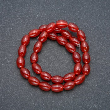 Carnelian Baroque Beads on Thread, 8x12mm, 38cm length