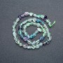 Fluorite Faceted Beads on String, 8x6 mm, 39 cm Length +