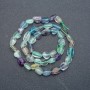 Fluorite faceted round beads on thread, diameter 7x9mm, length 39cm +