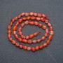 Carnelian and Sardonyx Beads on Thread, Faceted, 8x6 mm, Length 40 cm +