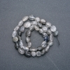 Rutilated Quartz Hair Needle Beads on Thread, Faceted 8x9mm, 41cm length +