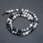 Beads on Thread Natural Stone Quartz Rutile Beads Smooth Round 6mm Diameter, 39cm Length