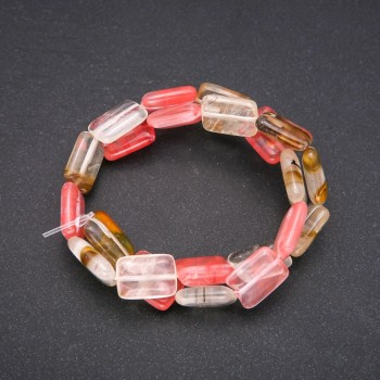 Chalcedony Beads Rectangle 13x18 mm (±) diameter, 38 cm length (±)