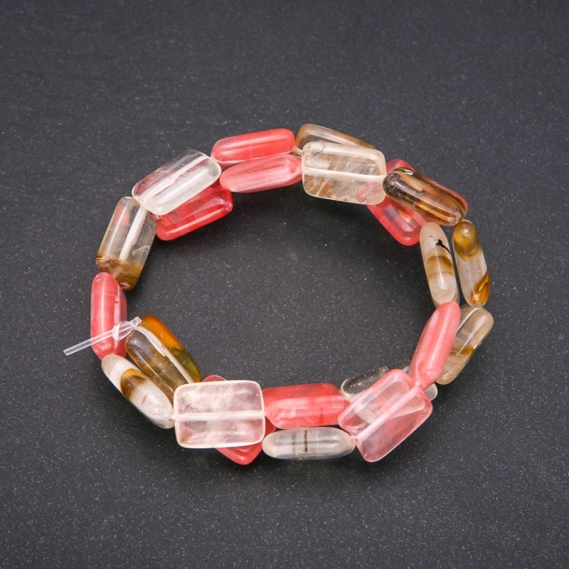 Chalcedony Beads Rectangle 13x18 mm (±) diameter, 38 cm length (±)
