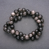 Natural Stone Beads Silver Obsidian Smooth Ball 8 mm diameter (+-), length 38 cm