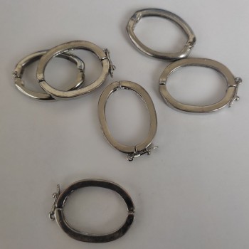 Clasp pendant base in metal color "silver" 29x21mm