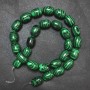 Malachite Beads on Threaded String (pressed), diameter 10×14 mm + -, length 39 cm +