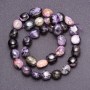 Charoite Beads, tumbled, 11-14x9 mm to 5-12.5 mm, 5 mm+ thread, 39 cm length