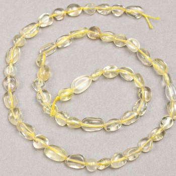 Citrine Beads on Thread "Galtovka" (tumbling) 6-7×7-10 mm, length 40 cm +