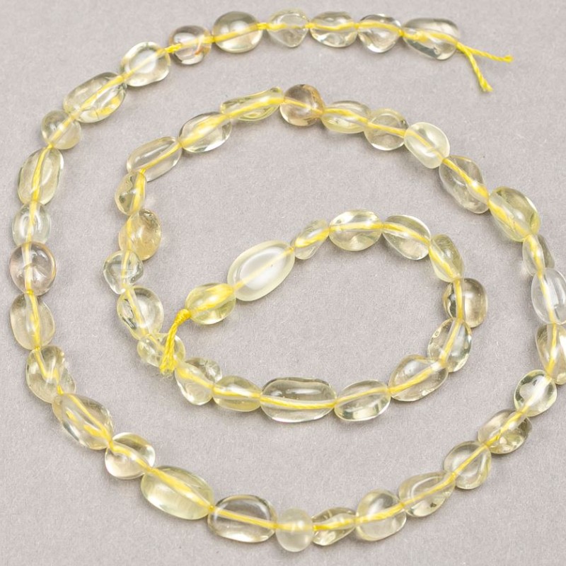 Citrine Beads on Thread "Galtovka" (tumbling) 6-7×7-10 mm, length 40 cm +