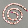Rhodonite Natural Stone Beads Faceted, 12×6 mm, length 40